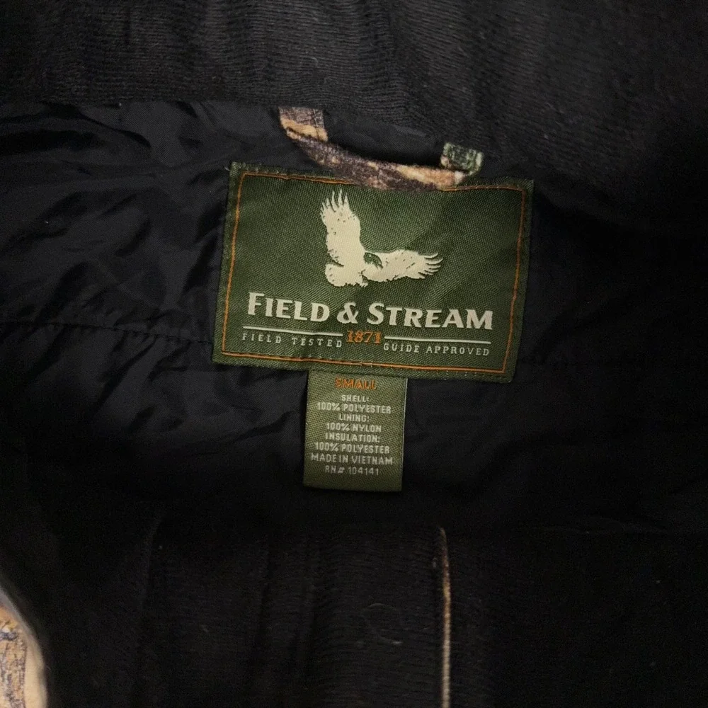 Field & Stream Mens Realtree Camo Hunting Jacket Small Insulated Full Zip Brown - Picture 4 of 8
